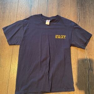 Fruit of the Loom Navy Blue New York S.W.A.T. Short Sleeve Tee